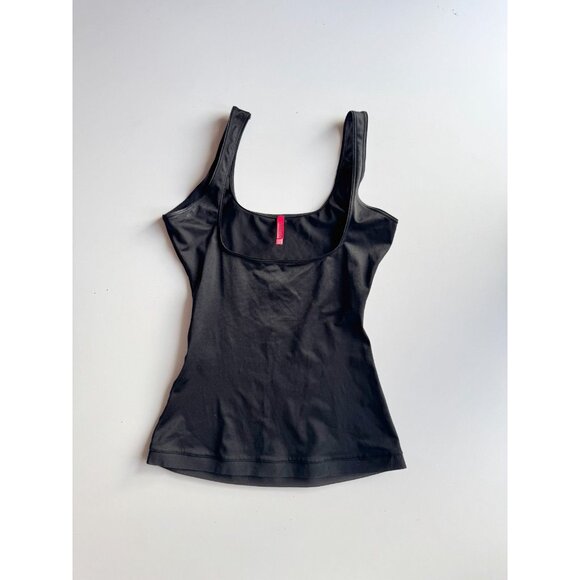 SPANX Black Star Power Open Bust Cami Tank, Size M - Picture 2 of 9